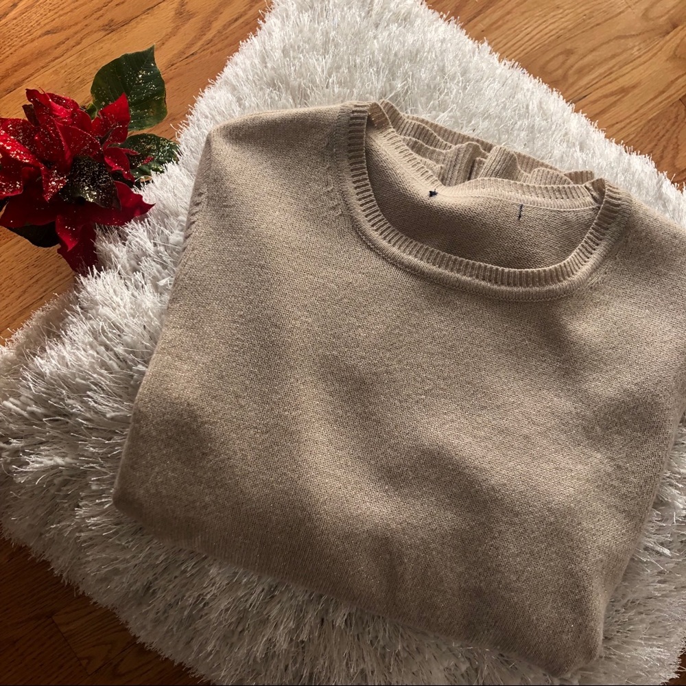 Cream metallic sweater